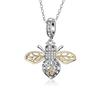 925 Sterling Silver Pendant Perpetual Bee White Gold Plated Fashion Necklace Pendant Scc1125