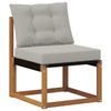 Outdoor Sofa Set with Cushions 6 pcs Natural and Light Grey
