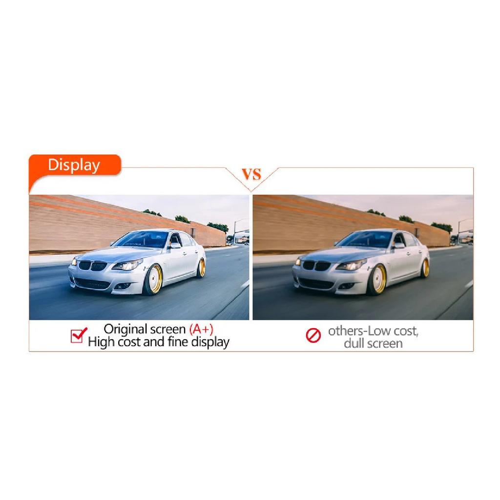 E-ACE Dashcam Car Dvr 4.3 Inch Mirror FHD 1080P Camera Optional Dual Lens DVR  Rearview Mirror Dash Camera Video Recorder Auto
