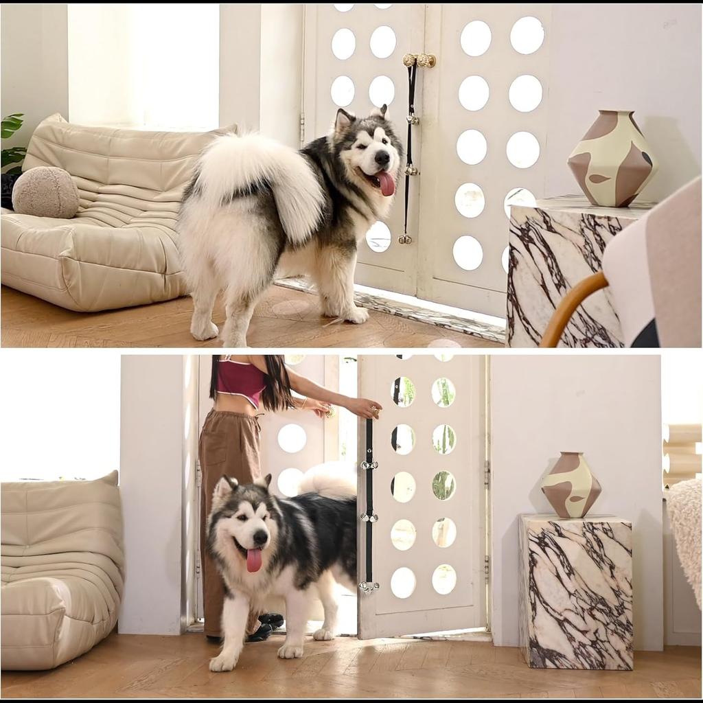 Puppy Bells Dog Doorbells for Door Knob/Potty Training/Go Outside-Dog Bells for Puppies Dogs Pet Cat for Dog Lovers-3 Snaps for Length Adjustment