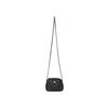 24b Gold Metal Logo Leather Chain Diamond Pattern Sheepskin Material With Gold Buckle Shell Bag Handbag Shoulder Bag Women'S Black