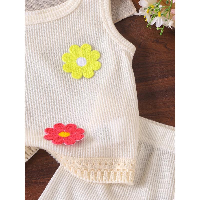 4-7J Kinderbekleidung Kinder Baby Hosenanzug Mädchen Sportshorts Anzug Freizeit Zweiteiler Ärmellos + Shorts Anzug