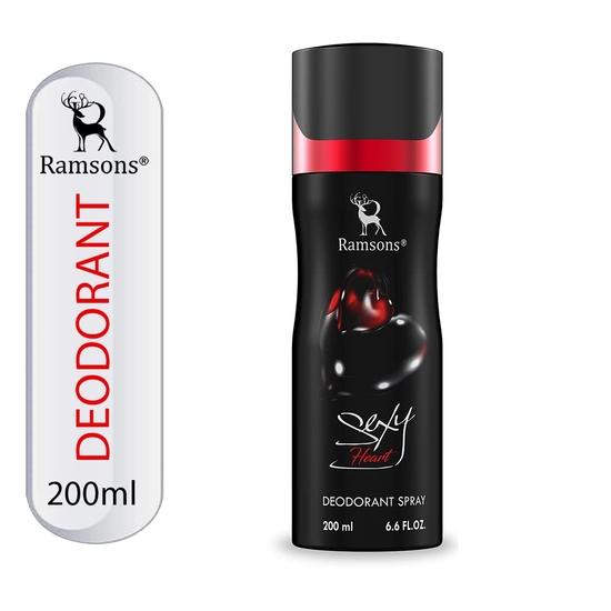 RAMSONS Deo Talc Combo | 1 Sexy Heart Deodorant Spray - 200ml | 1 Red ZX - Allrounder Deodorant Spray - 200ml | 1 RED ZX Deo Talc - 100gm