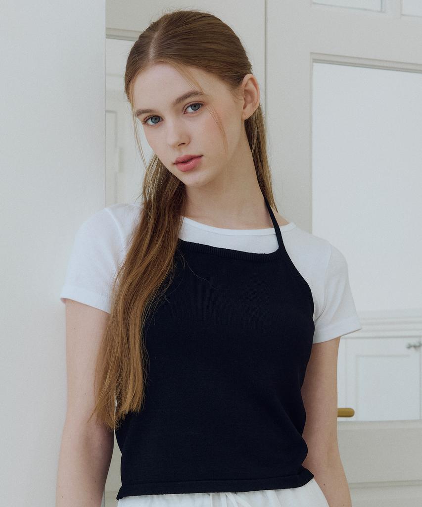 ITOV SEOUL Halterneck Sleeveless Black