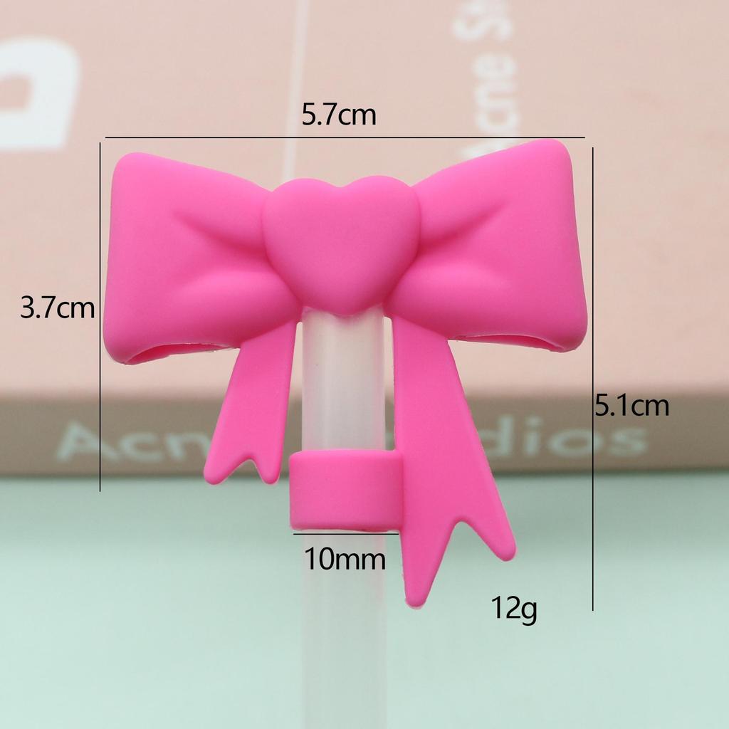 Silicone Bow Tie Straw Cap & Dust Cover for 10mm Straw