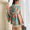 Elegant and Luxurious Windmill Horse Fleeting Imitation Cashmere Scarf for Women Plus Velvet To Keep Warm and Windproof Versatile Scarf