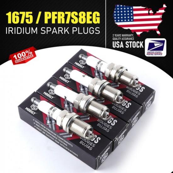 Genuine Quality For NGK PFR7S8EG 1675 OEM Spark Plugs Set 4Pcs, US FREE SHIPPING
