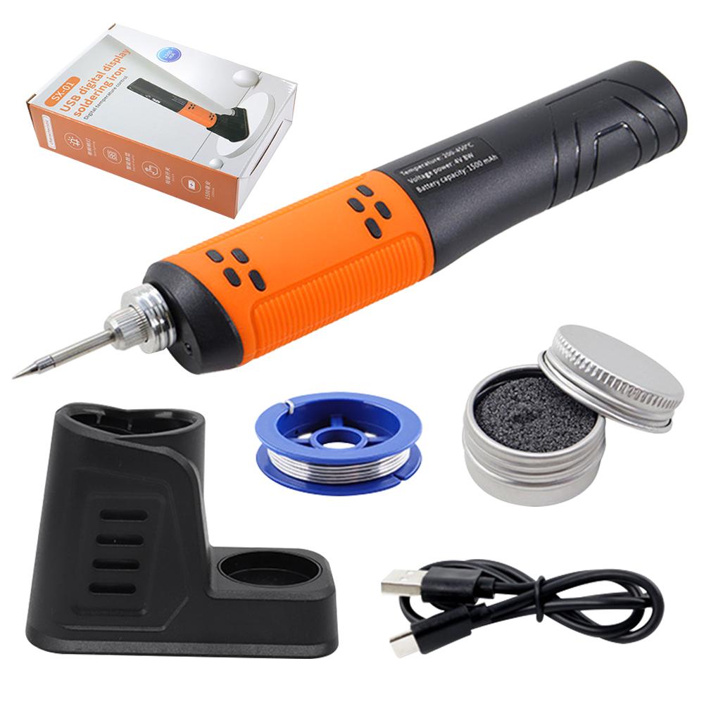 

USB Portable Wireless Digital Electric Soldering Iron Kit Adjustable Temperature 1500mA Lithium Battery Soldering IronRepairTool