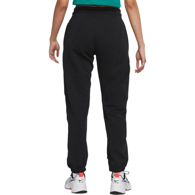 Women's Pants Nike Contrast Color Brand Logo Print Fleece Lined Elastic Cuff Patchwork Retro Sports Casual