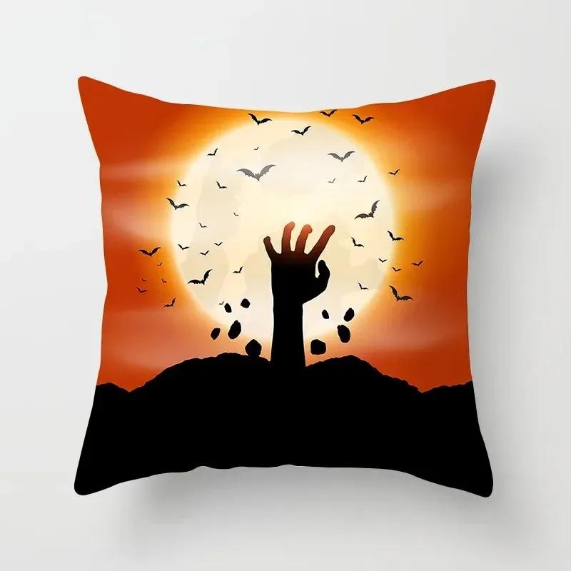 Halloween Horror Scarecrow Pattern Office Living Room Sofa Car Decorative Pillowcase