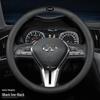 Genuine Leather Steering Wheel Cover for Infiniti QX30, QX50, Q50, Q50L, QX60, and QX70