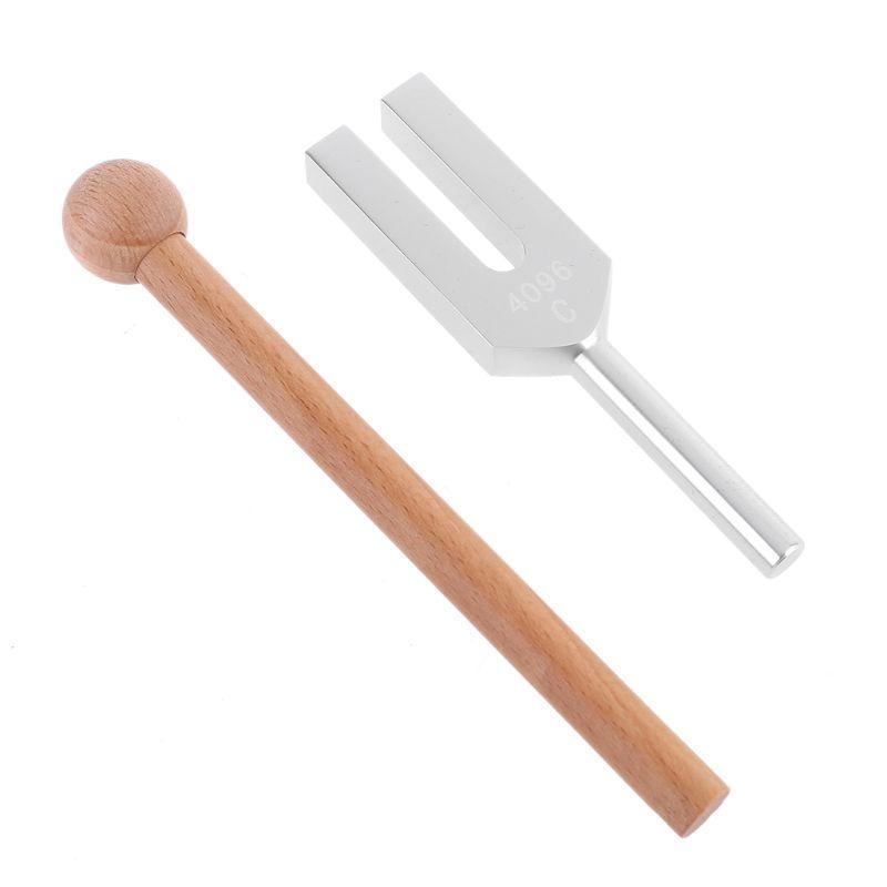 Aluminum Alloy Medical-Grade Tuning Fork Crystal 4096Hz with Wooden Mallet for Healing Open Your Heart Prompt Peace top sale