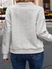 European and American Women's Quilted Zipper Collar Long-Sleeve Sweatshirt - Solid Color, Versatile for Spring and Autumn