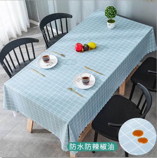 Pvc Tablecloth Waterproof And Oil-Proof Leave-In Desk Wind Student Rectangular Dining Table Tablecloth Coffee Table Mat