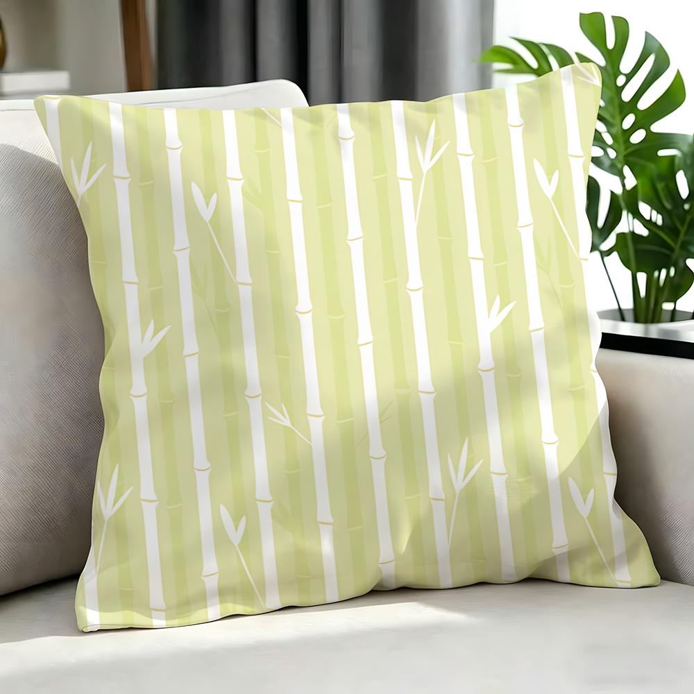 Plant Bamboo Cushion Cover Cushion Cover Set Pcs X X X Pillowcase Decorative Sofa Home Decor