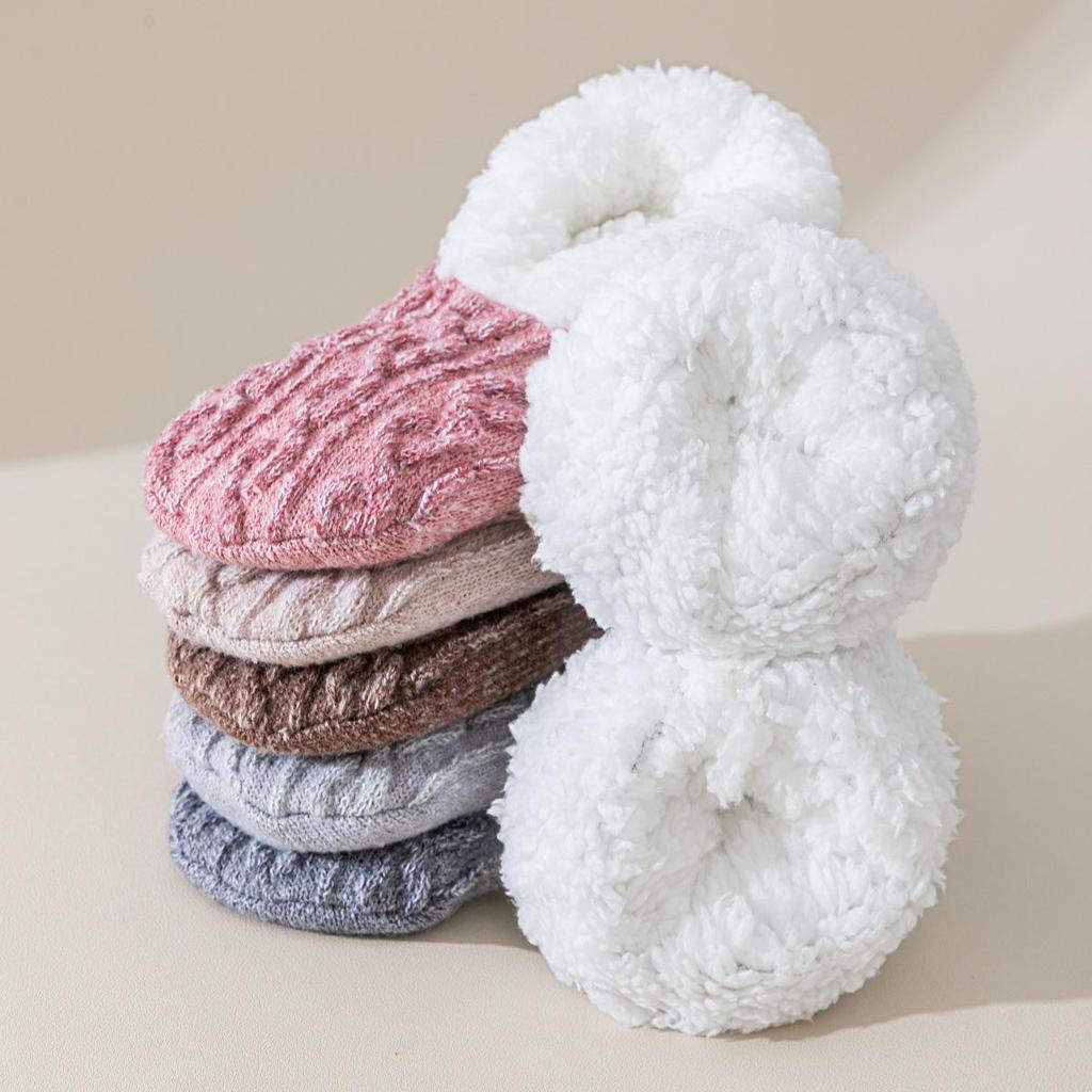 Șosete groase din lână de miel pentru femei, antiderapante, pentru căldură iarna, acasă, în perioada de lăuzie, toamnă și somn.