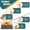 3Pcs Household Broom And Dustpan Set 180° Rotating Floor Sweeping Set with Long Handle Foldable Stand Dustpan and Broom Combo