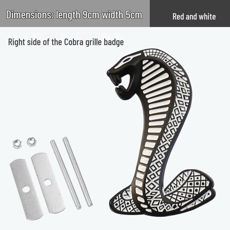 Cobra Snake Metal Grille Emblem for Ford Mustang