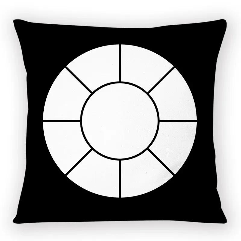 Fashionable Black and White Plaid Pillowcase Cat Paw Letter Print Pillowcase Sofa Cushion Cover Home Bedroom Room Decoration