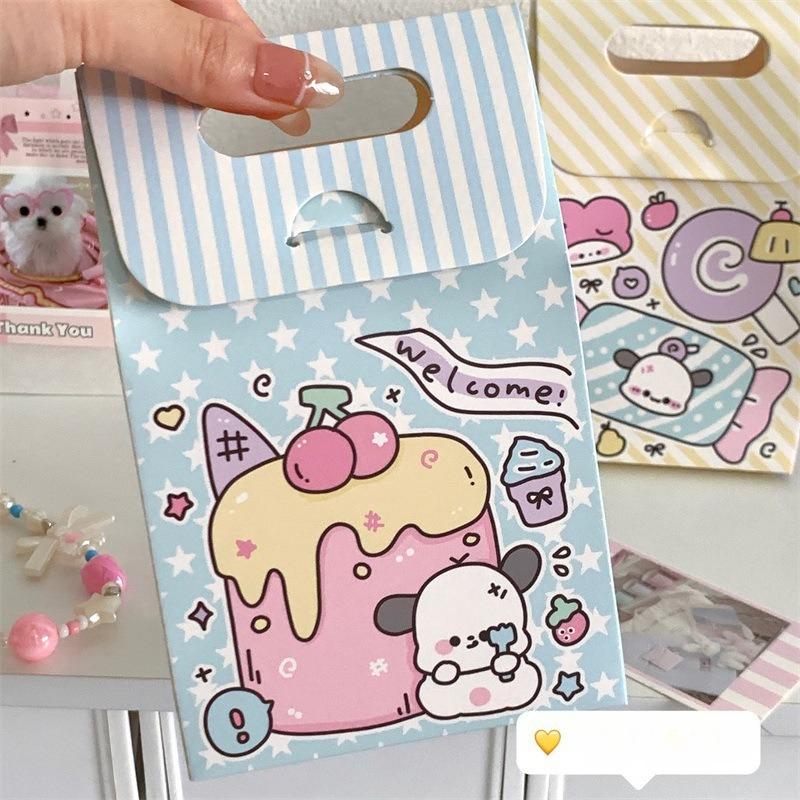 2 Pcs Children s Day gift bag small gift cookies snowflake shortbread cookies  color box Christmas Eve candy box  portable box