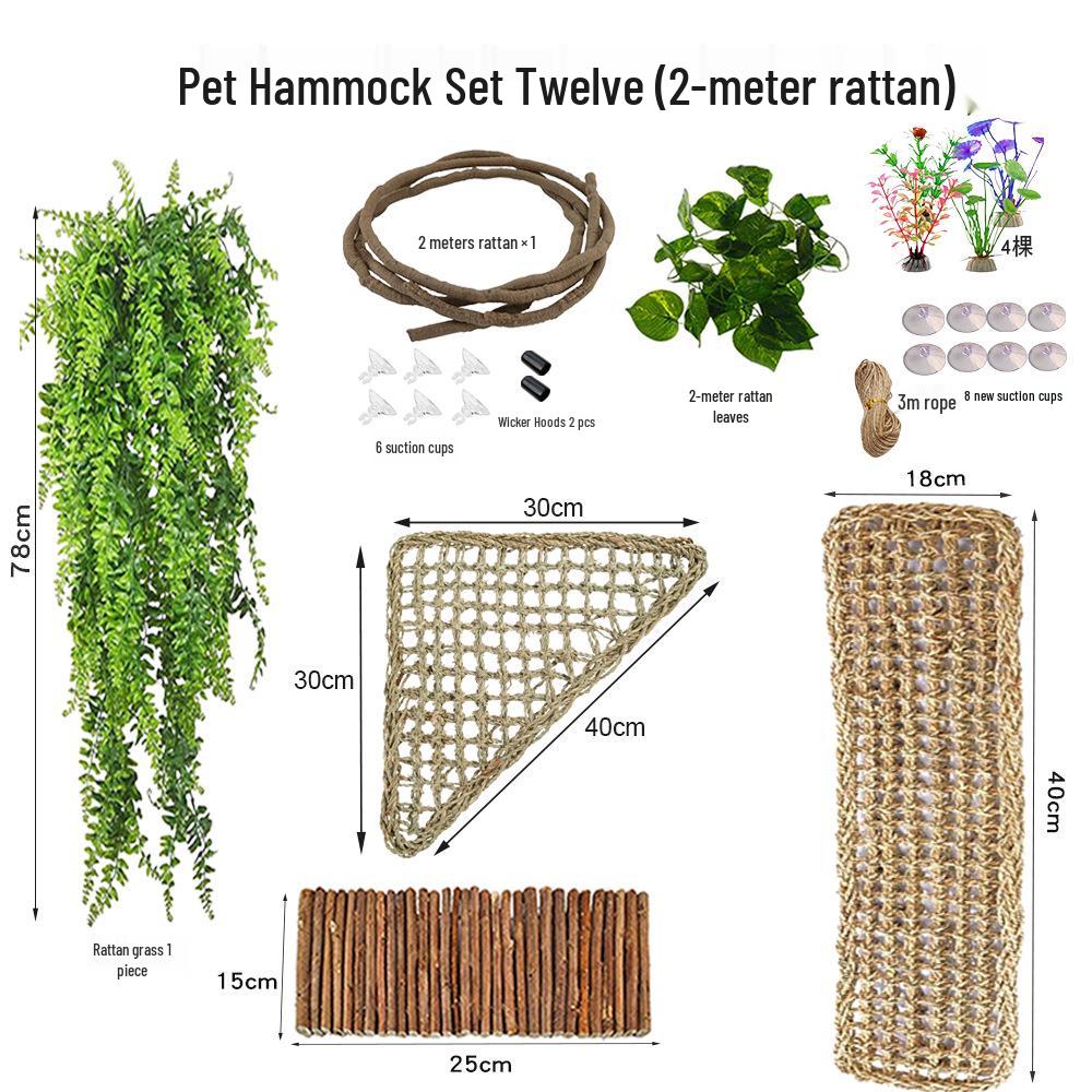 Reptile Habitat Decor: Simulation Vine with Lizard, Chameleon, Snake & Gecko Climbing Features