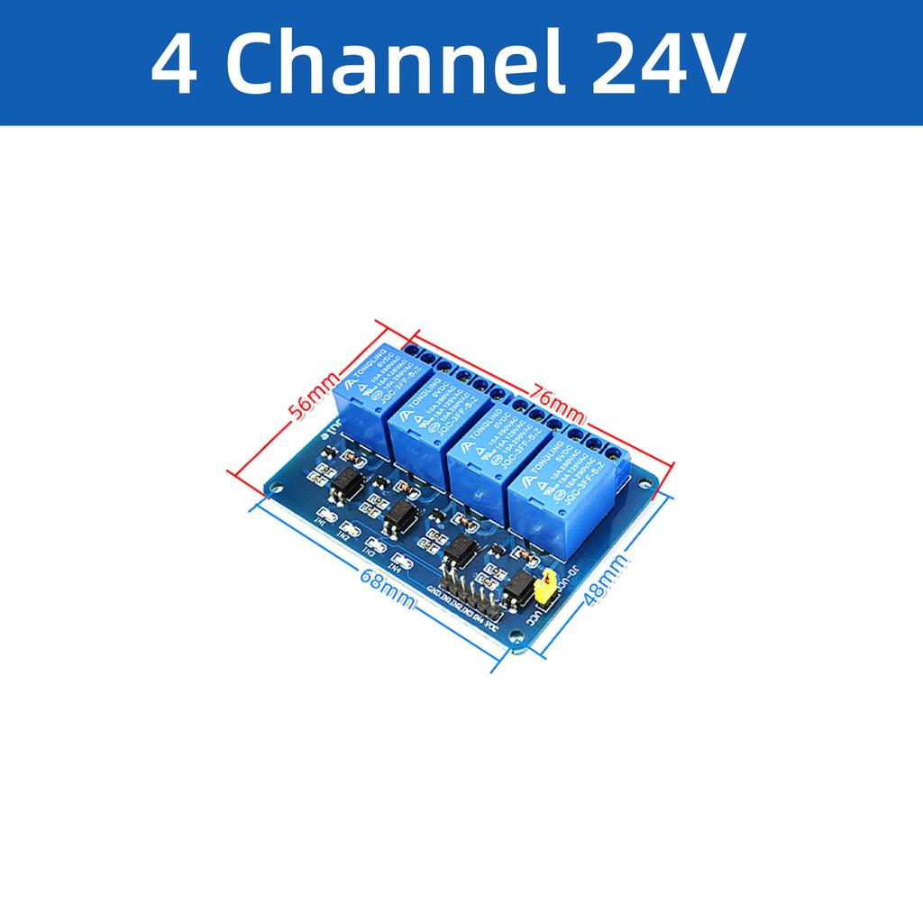 1 4 6 8 Channel 5V12V24V Relay Module with Optocoupler High Low Level Trigger Shield for Arduino PIC AVR MCU DIY Blue Board Relays 5