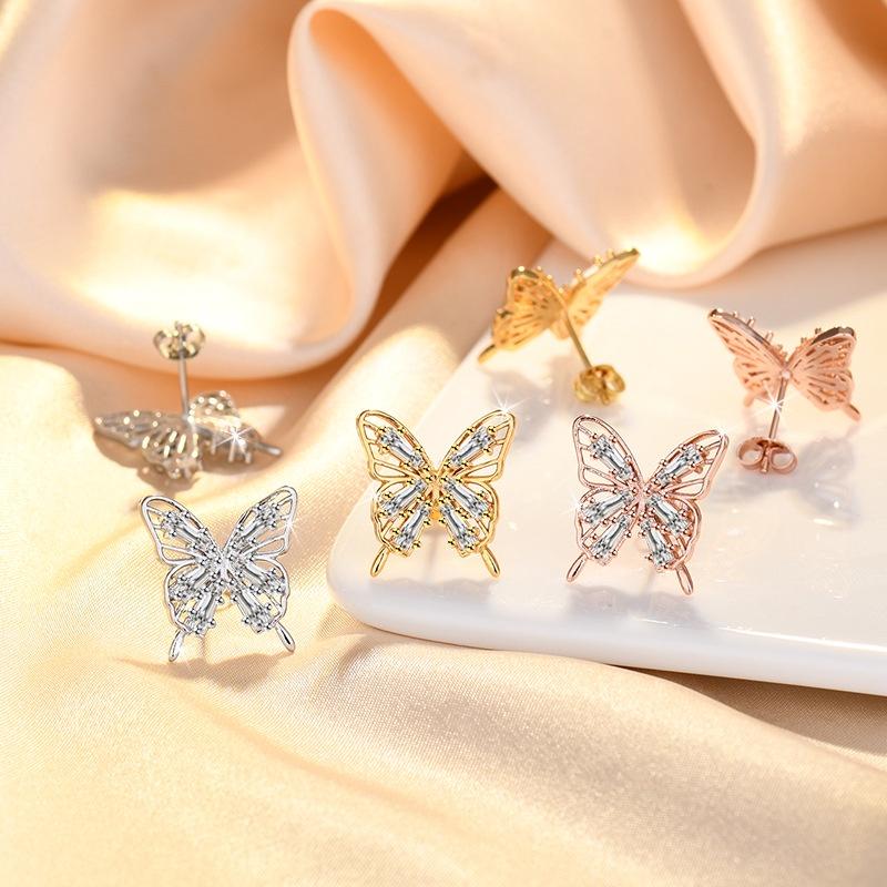 Fashionable And Exquisite Butterfly Bow Ear Studs Minimalist Style Perfect For Everyday Wear