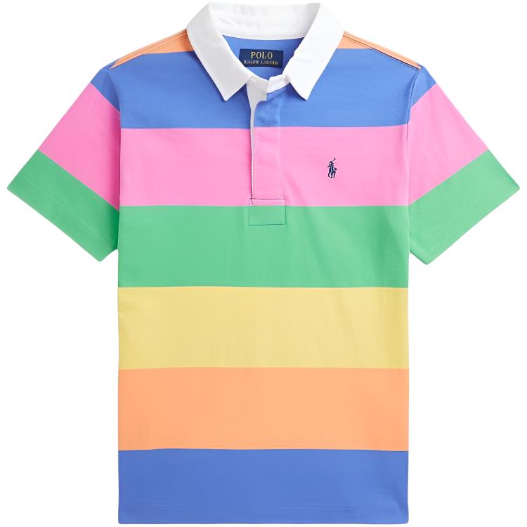 

Polo Ralph Lauren Футболка поло с вышивкой логотипа в полоску, хлопок, короткий рукав, детские топы, разноцветный CWPOKNIY8021407-999 XL