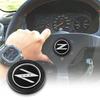 Universell JDM 1 Stück Silber Z Hupenknopf Auto Hupe Rennwagen Lenkrad Hupenknopf Abdeckung Fairlady Z34 Für NISSAN Auto Styling