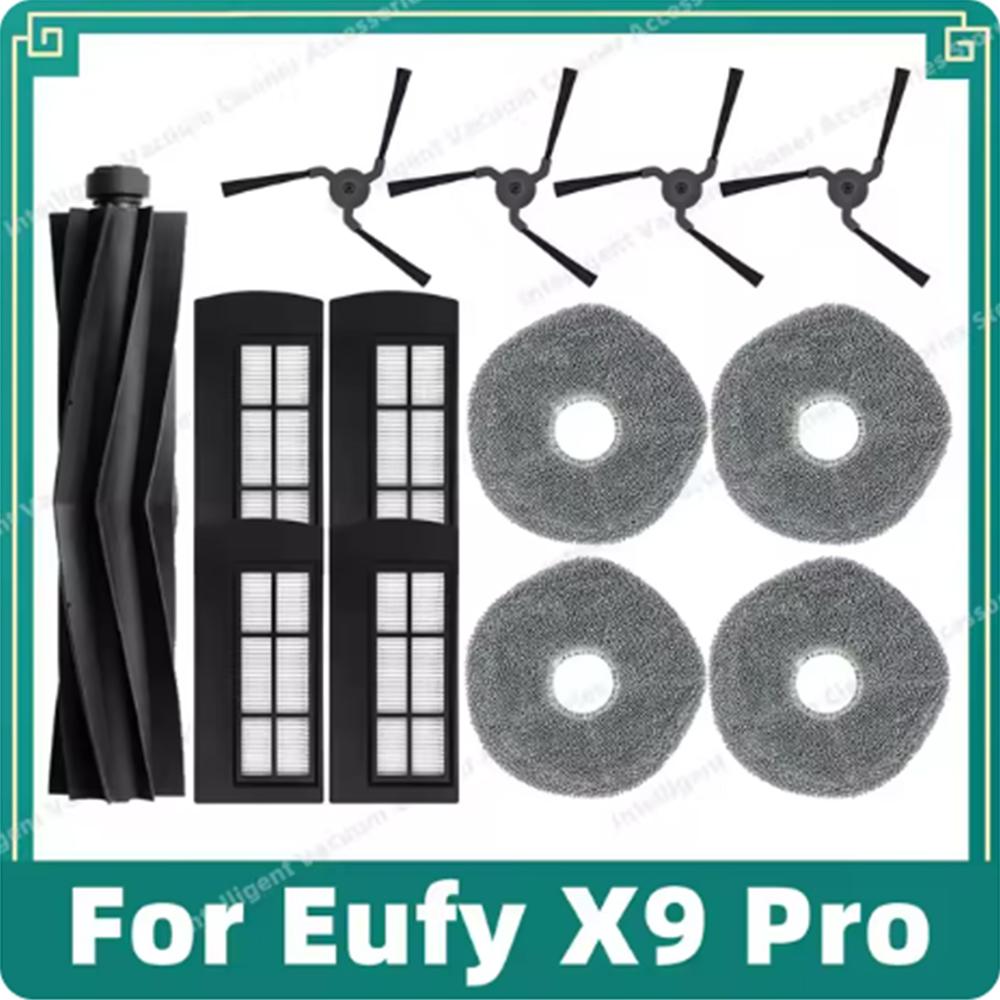 Compatible For Eufy X9 Pro Vacuum Cleaner Side Brush Hepa Filter Mop Cloth Rag Accessories Replacement Spare Parts