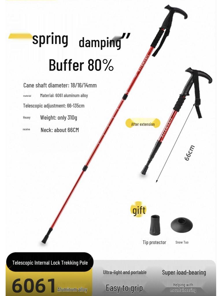 Kids' Folding Trekking Poles: Aluminum, Non-slip, Shock-Absorbing Design for Outdoor Hiking