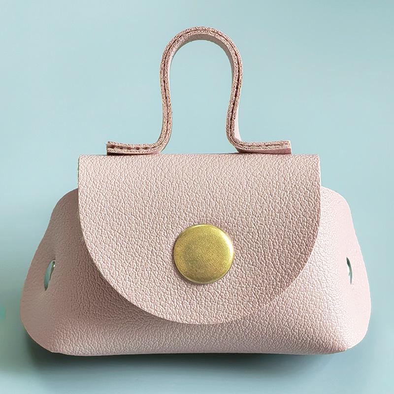 Portofel Mini Chic din Piele și Pandantiv Colier Etui pentru Căști