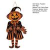 Vintage Halloween Pumpkin Door Sign Spooky Felt Pumpkin Man Hanging Welcome Sign Retro Wall Door Hanger for Farmhouse Home Decor