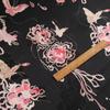Brocade Černý Motýl Květinový Vzor Žakárová Látka Ražená Látka Materiál na Šití pro Kutily Šaty Cheongsam Saténová Látka na Oděvy