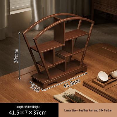 Solid Wood Desktop Tea Display Rack
