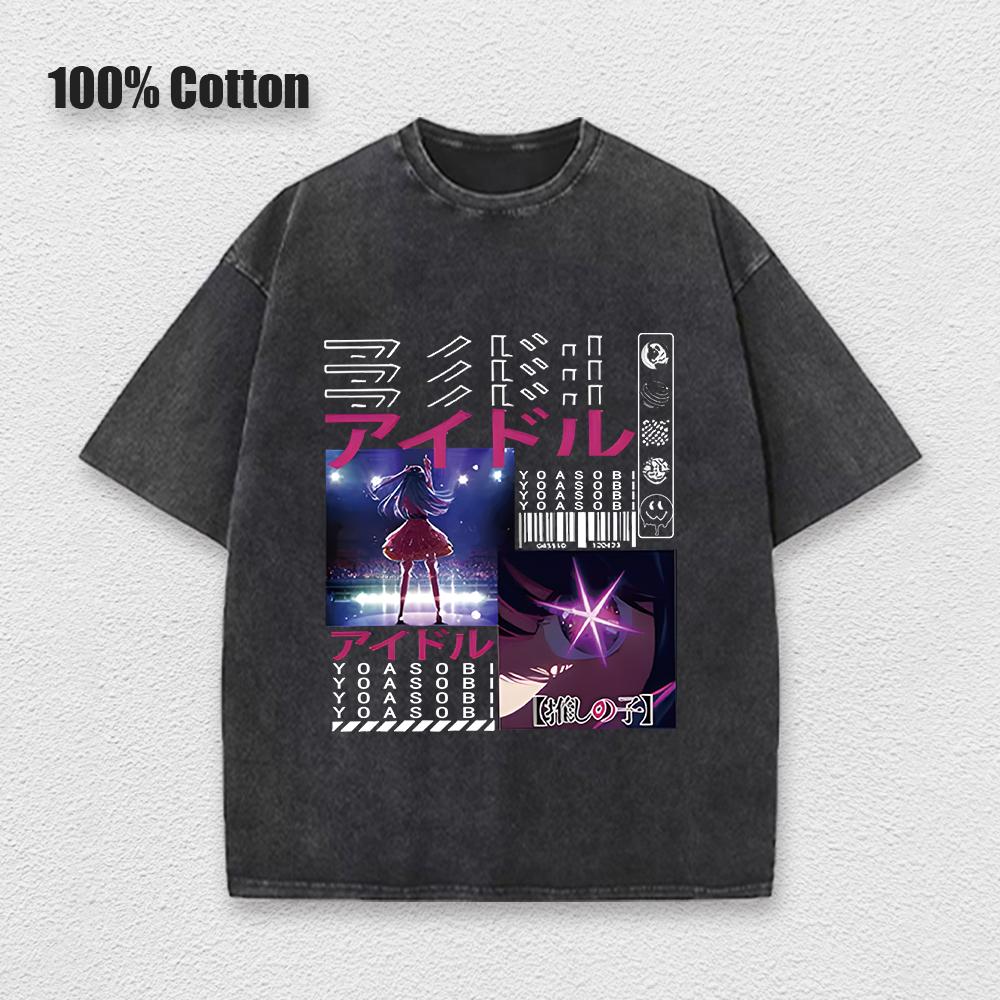 

Acid Tshirt Kawaii Oshi No Ko Anime Ai Hoshino Cosplay Tshirt Hot Cartoon Fans Otaku TShirt Casual Solid Cotton Unisex Tee M