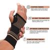 Loogdeel Copper Infused Wrist Support Sleeves for Injury Recovery Arthritis Relief Left Right Hand 1 Pcs