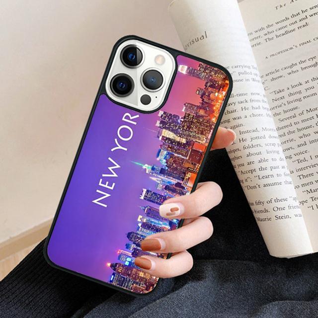 Dark Night New York City Phone Case Back Cover for iPhone 17 Air 16 15 14 13 11 12 Pro Max Plus Fundas Coque