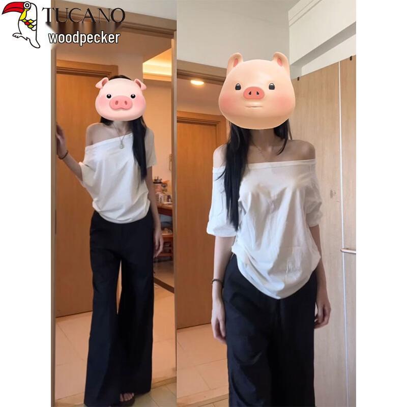 Women s Asymmetrical One-Shoulder Short Sleeve Top L