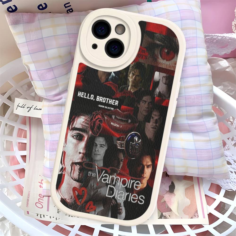 The Vampire Diaries Damon Salvatore Phone Case For IPhone 16 15 14 13 12 11 Pro Max Plus Leather Cover
