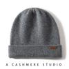 Unisex Dobbeltlagstrikket Cashmerehue – Varm Slouchy Beanie med Ørebeskyttelse til Efterår/Vinter