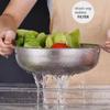 Cucina Acciaio Inossidabile Foro Rete Densa Setaccio Colino Scolapasta Cestelli