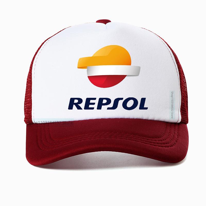 Berretto da baseball Repsol per sport all'aperto cappellino regolabile cappelli estivi in rete fresca traspiranti cappello da corsa