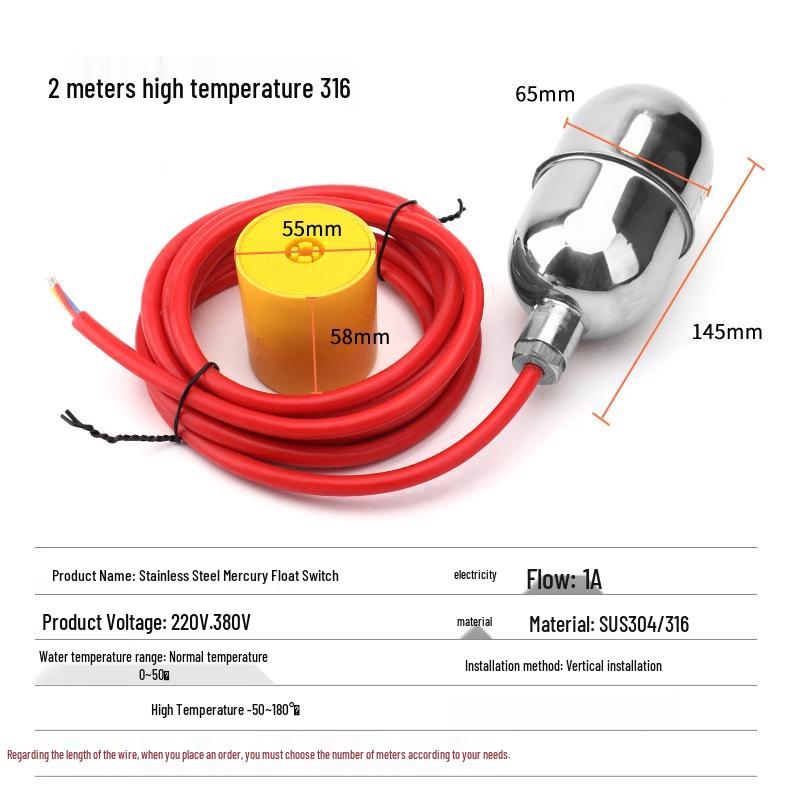 

Jun Ding Ying Mercury High-Temperature Float Sensor