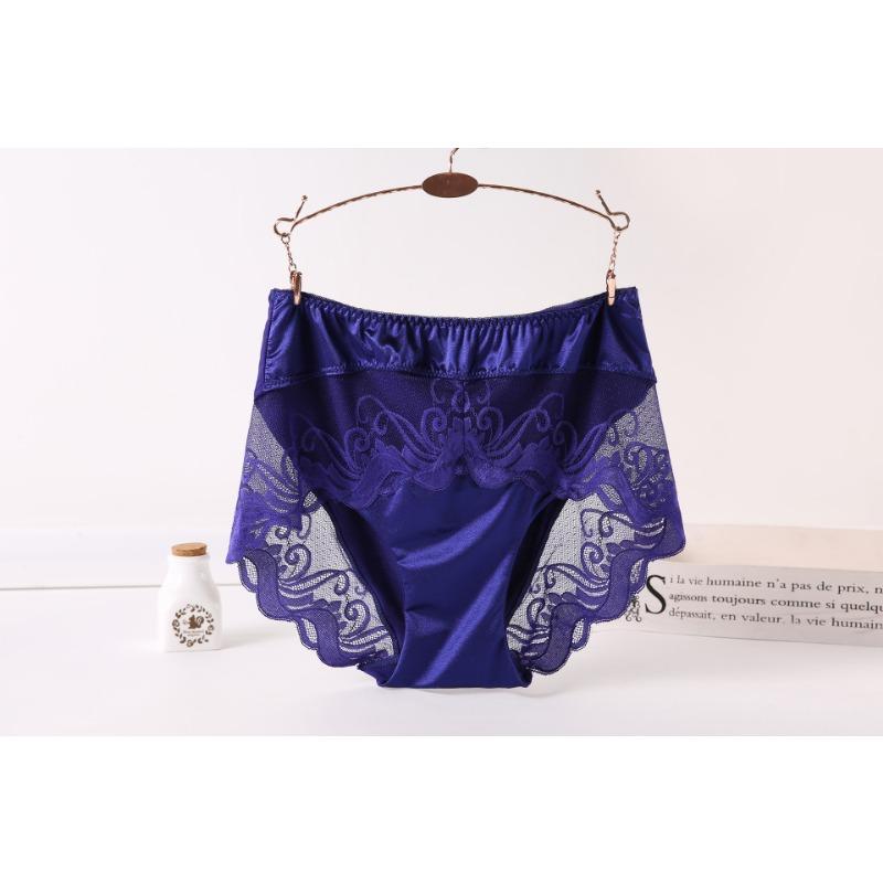 Hoher Slip mit Taille, Übergröße, Dessous, Unterwäsche für Damen, Unterwäsche, modale Spitze, rotes Höschen