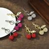 Cherry Keychain Jewelry Gift For Women With Diamond Embellishments For Fashion Accessories