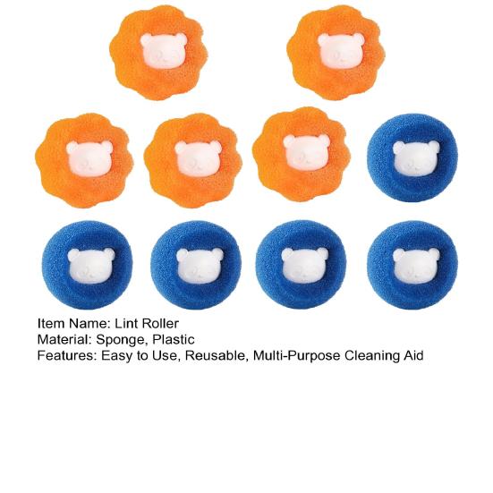 10 Pcs Lint Roller Wash Balls Easy to Use Lint Remover Washing Machine Pet Hair