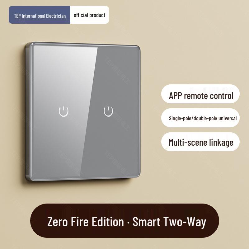 Mijia Smart Voice-Control Gray Glass Wireless Light Switch with Bluetooth