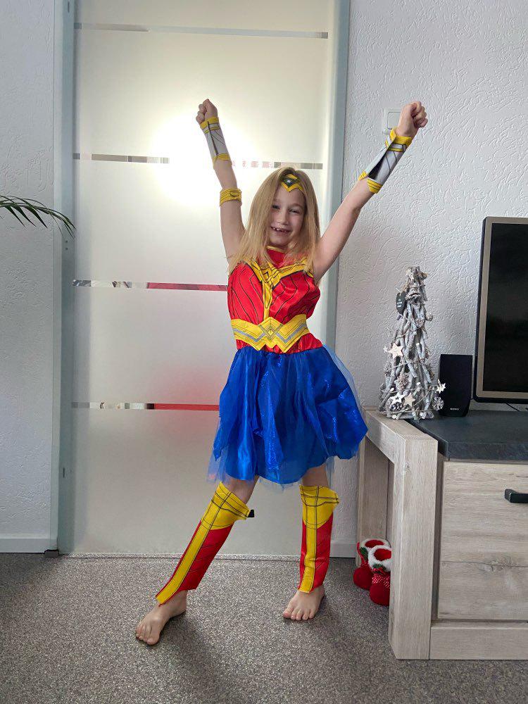 Kids' Wonder Woman Hero Cosplay Costume Set for Halloween