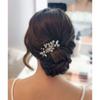 Hand-Woven Crystal Floral Rhinestone Hair Comb Headpiece for Weddings